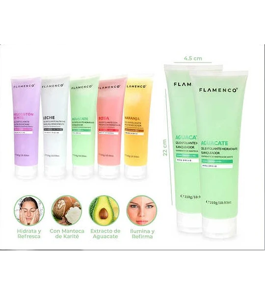 Gel exfoliante hidratante de manteca de karite