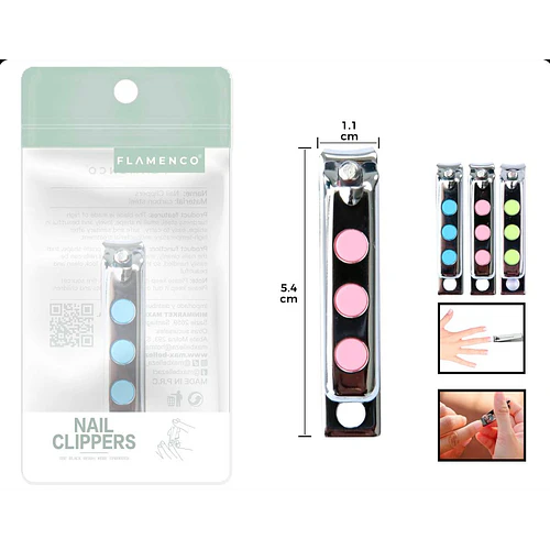 Corta uñas de metal chico con diseno - FLAMENCO | Chuy's Beautys