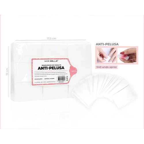 Papel removedor de esmalte quita pelusa mayor densidad color blanco - FLAMENCO | Chuy's Beautys