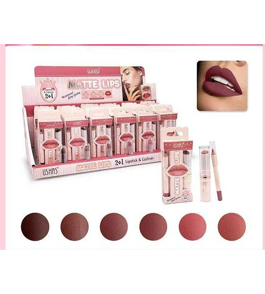 Pack de Labial y delineador de labios USHAS576/24