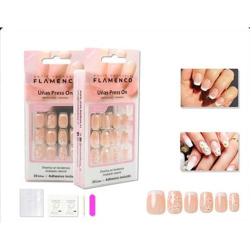 Uñas press on - FLAMENCO | Chuy's Beautys