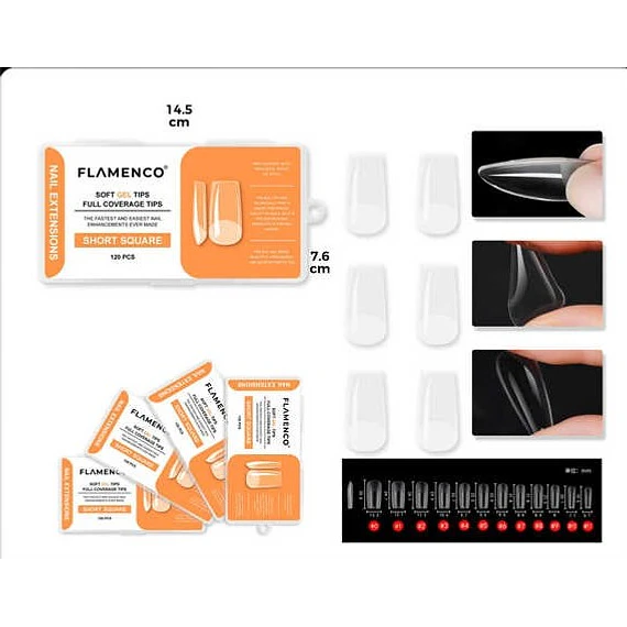 120 Tips gel short Cuadrada