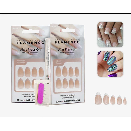 Uñas press on - FLAMENCO | Chuy's Beautys