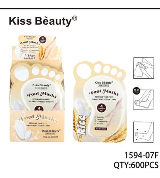 Mascarilla Hidratante de Arroz COSMIVA para Pies Suaves