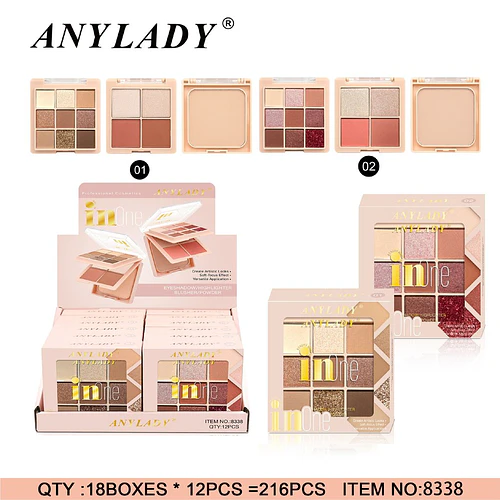 Paleta de Sombras 3 en 1 Chuys Beautys con Rubores e Iluminadores - COSMIVA | Chuy's Beautys