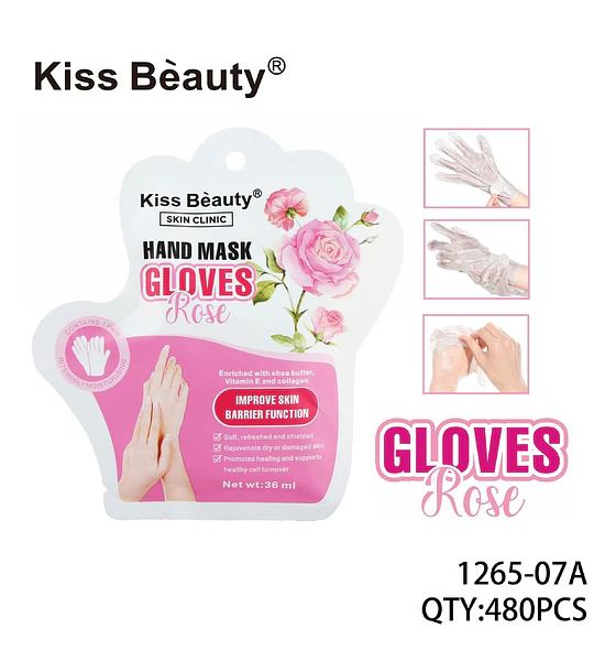 Mascarilla de Mano Hidratante Rosa Chuys Beautys