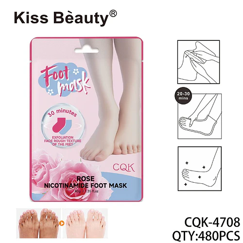 Mascarilla Exfoliante para Pies Rosa Chuys Beautys - COSMIVA | Chuy's Beautys