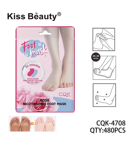 Mascarilla Exfoliante para Pies Rosa Chuys Beautys