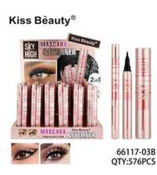 Kit de belleza máscara de pestañas y delineador negro Chuys Beautys