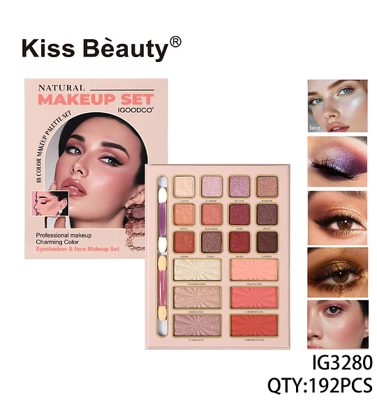 Set de Maquillaje 20 Tonos - Base y Polvos Compactos Chuys Beautys