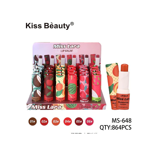 Bálsamo Labial Frutal Chuys Beautys 6 Tonos - COSMIVA | Chuy's Beautys
