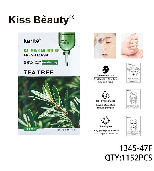 Mascarilla Facial Extracto de Árbol de Té Chuys Beautys