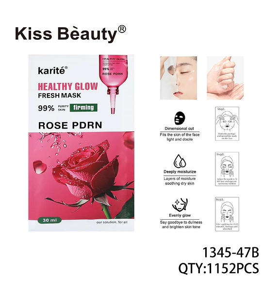 Mascarilla Facial Hidratante Chuys Beautys con Extracto de Rosas
