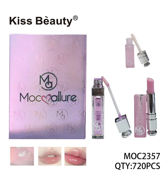Set Labial Brillo 3 Piezas Sabor Fresa Chuys Beautys