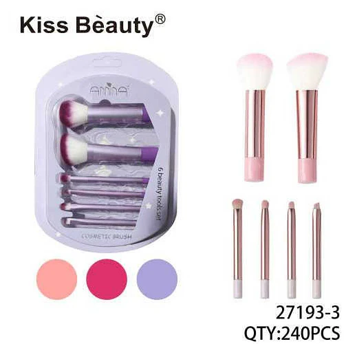Set de Brochas 6 Pcs Chuys Beautys para Maquillaje Perfecto - COSMIVA | Chuy's Beautys