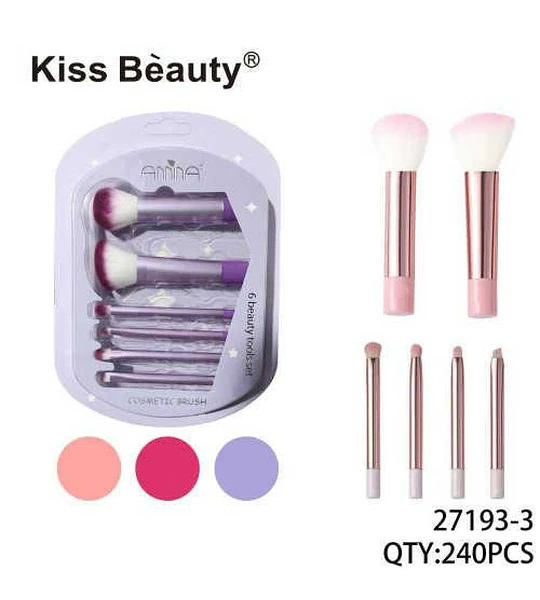 Set de Brochas 6 Pcs Chuys Beautys para Maquillaje Perfecto