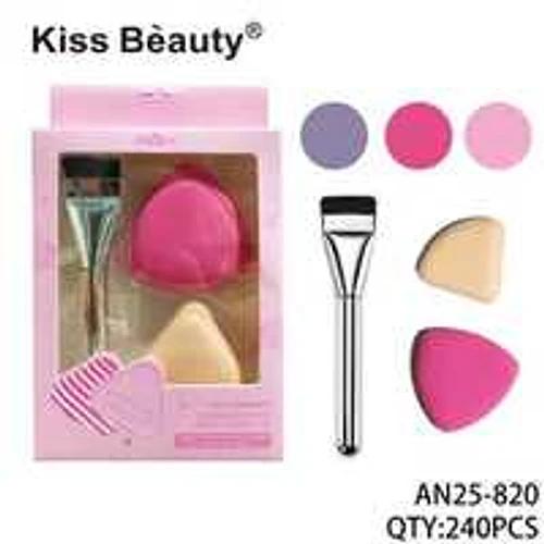 Set de Brocha y Esponja Maquillaje 3 Pcs Chuys Beautys - COSMIVA | Chuy's Beautys