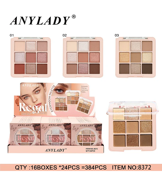 Paleta de Sombras 9 Tonos Chuys Beautys