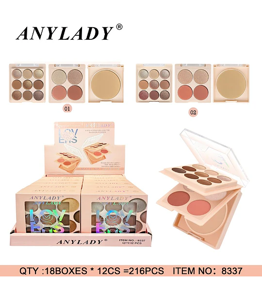 Set de Sombras 9 Colores Chuys Beautys para Maquillaje Completo