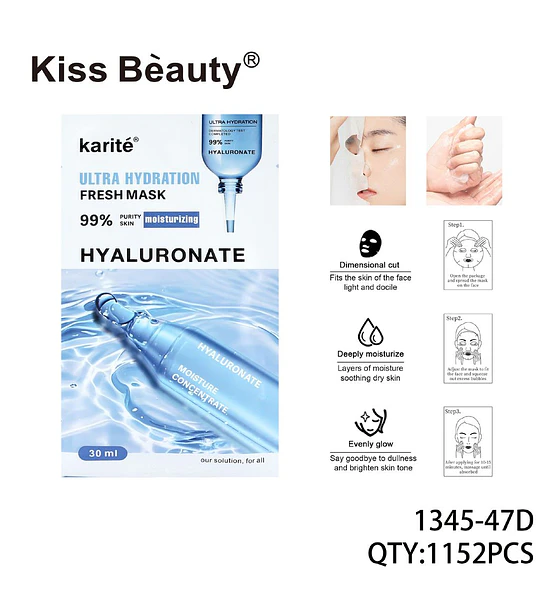 Mascarilla Facial Hidratante Ácido Hialurónico Chuys Beautys