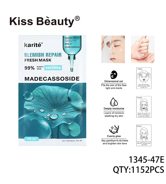 Mascarilla Facial Centella Asiática Chuys Beautys - Purifica y Revitaliza