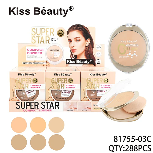 Polvo Compacto Colágeno Chuys Beautys - Base de Maquillaje Hidratante - COSMIVA | Chuy's Beautys