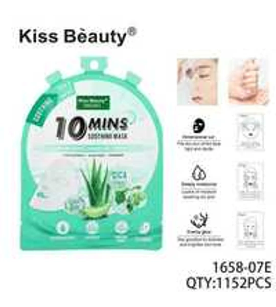 Mascarilla Aloe Vera Hidratante Chuys Beautys - 12 Piezas