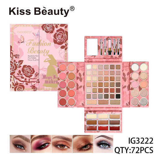 Paleta de sombras y contorno con iluminador y brochas - Chuys Beautys - COSMIVA | Chuy's Beautys