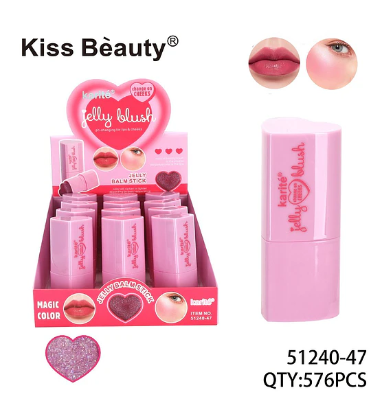Jelly 2 en 1 Labial y Rubor - ¡Dale color a tus labios y mejillas!