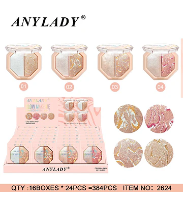 Iluminador 3 Tonos Chuys Beautys - Maquillaje Iluminadores - COSMIVA | Chuy's Beautys Store