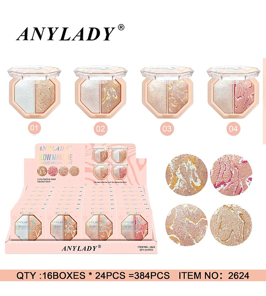 Iluminador 3 Tonos Chuys Beautys - Maquillaje Iluminadores