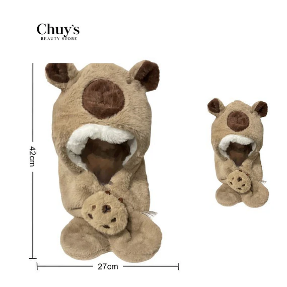 Gorro De Peluche Con Orejas