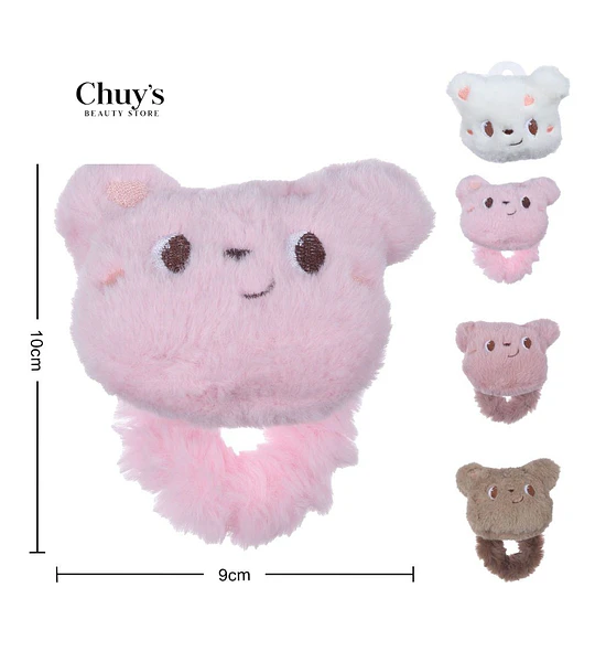 Scrunchie De Peluche Con Carita