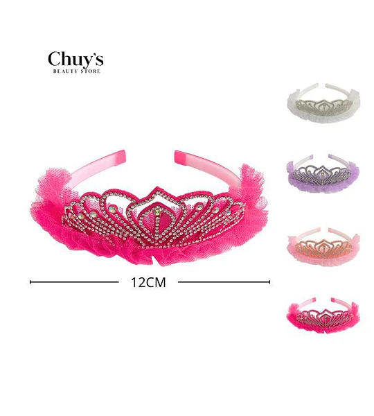 Diadema Con Brillos Y Tul