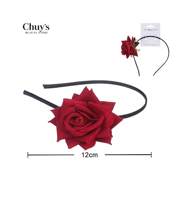 Diadema Con Flor Roja - Chuys Beautys | Chuy's Beautys Store