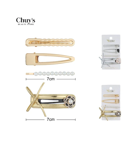 Set de Pinzas para Cabello