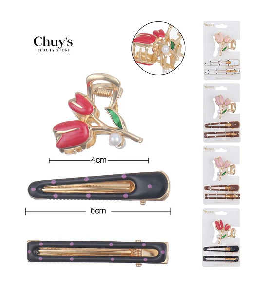 Pinza Para Cabello Flor