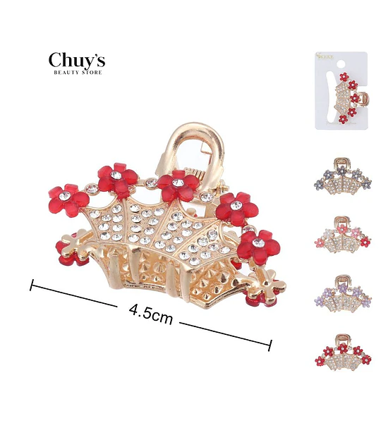 Pinza Para Cabello Floral