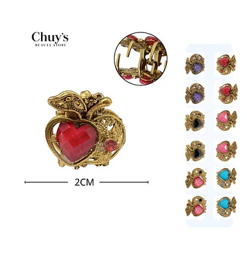 Broche Corazón con Detalles Dorados - Chuys Beautys | Chuy's Beautys Store