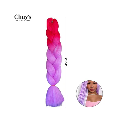 Trenza Sintética Colorida 45cm - Chuys Beautys | Chuy's Beautys Store