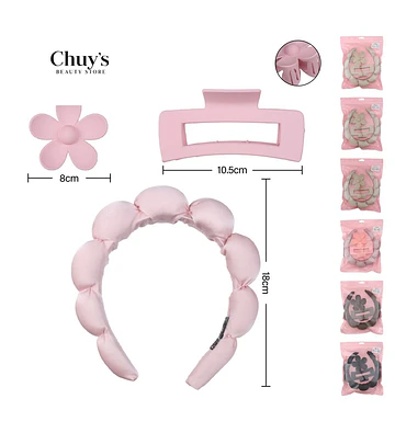 Diadema de Tela con Pinza - Chuys Beautys | Chuy's Beautys Store