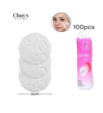 Discos Desmaquillantes de Algodón 100 Pcs - Chuys Beautys | Chuy's Beautys Store