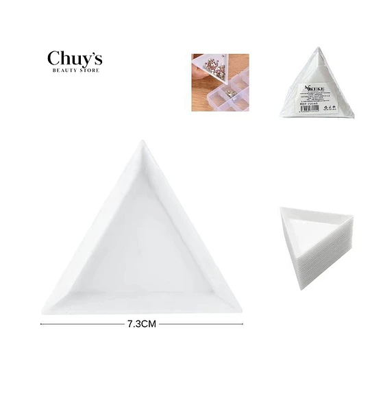 Plato Triangular Para Decoración de Uñas