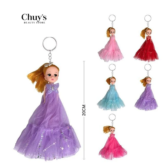 Llavero Muñeca con Vestido de Princesa