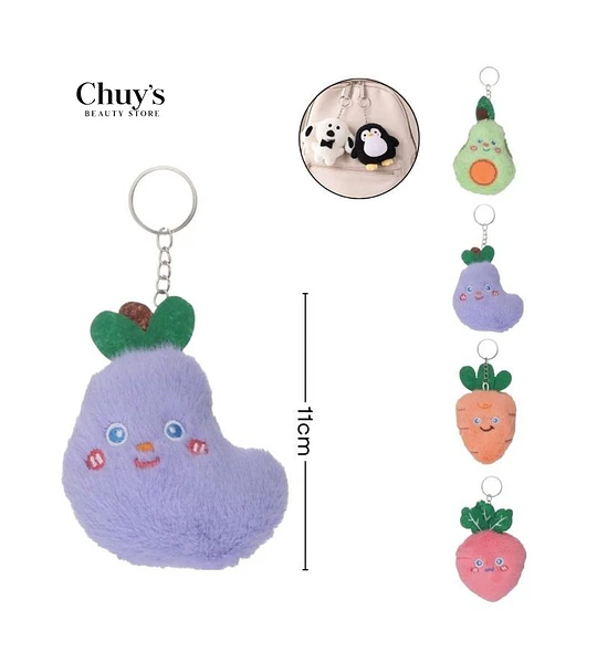 Llavero Peluche Fruta Vegetal