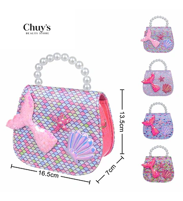 Bolso De Mano Con Perlas Y Diseño Marino - Chuys Beautys | Chuy's Beautys Store