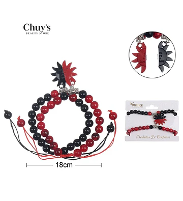 Pulsera De Amistad Roja Y Negra - Chuys Beautys | Chuy's Beautys Store