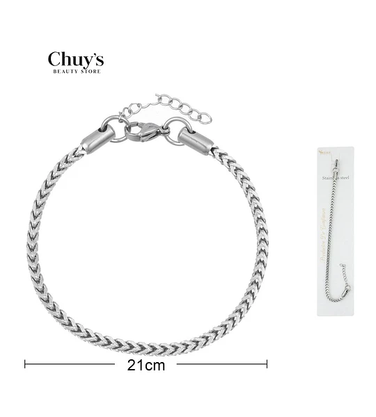 Pulsera Trenzada de Acero Inoxidable