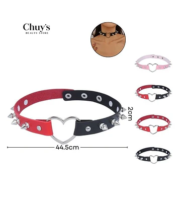 Collar De Corazón Con Púas - Chuys Beautys | Chuy's Beautys Store