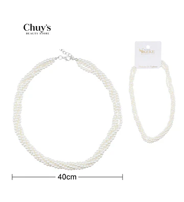 Collar De Perlas Doble Capa - Chuys Beautys | Chuy's Beautys Store